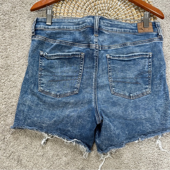 American Eagle Womens Next Level Stretch High Rise Shortie Distressed Size 14 - Picture 5 of 13